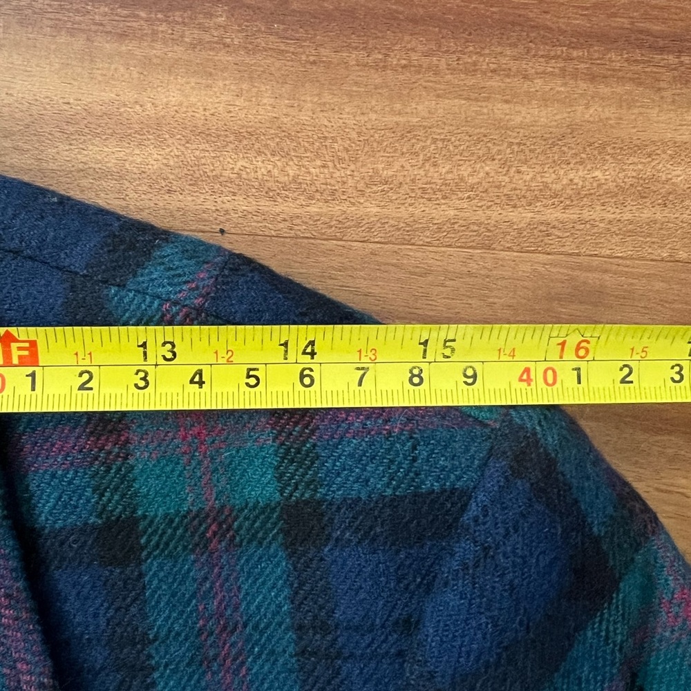 Pendleton wool vintage blue plaid blazer jacket S/M - Picture 9 of 9